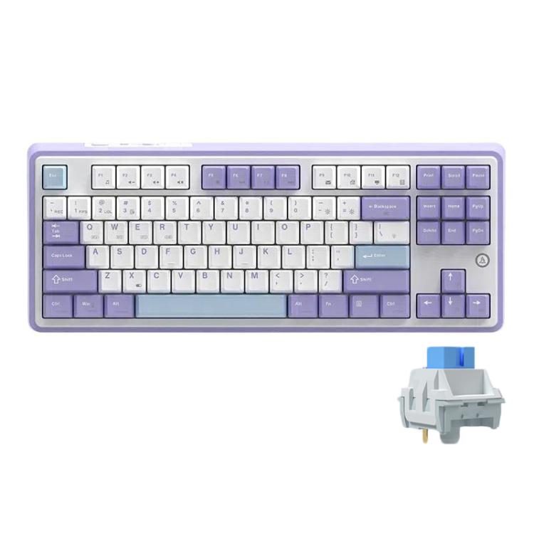 Tastiera meccanica wireless Bluetooth Ajazz AK870 Tri-mode RGB Tastiera da gioco fai da te personalizzata Hot Swap, Flying Fish Axis Purple, Flying Fish Axis Black, Gift Axis Purple, Gift Axis Black, Flying Fish Axis Gradient Blue